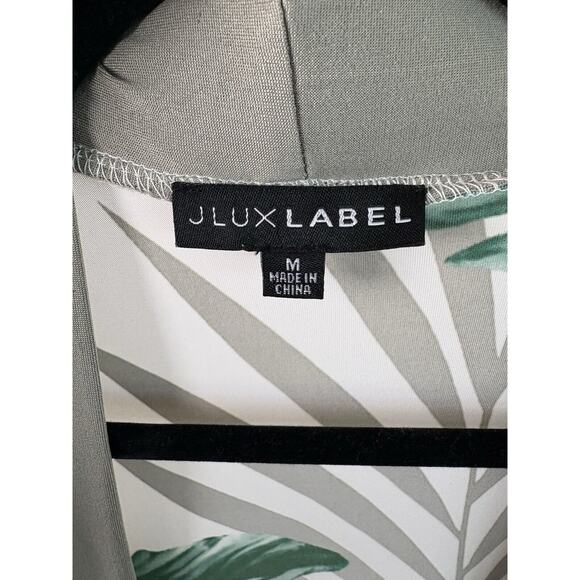 JLUXLABEL Long Sleeve Maxi Womens Duster Cardigan Leaf Design Size M Coverup - Picture 3 of 9